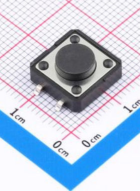 HX TS125TP 250gf 009 12x12x5mm 立贴 轻触开关 插件,12x12mm 轻