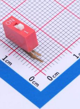 DSDA01LHGETR 2.54mm 宽体红色1位弯脚90°拨码开关 - 拨码开关