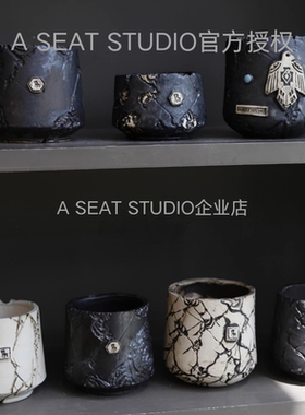 A SEAT STUDIO泰国进口裂纹块根绿植手工花盆