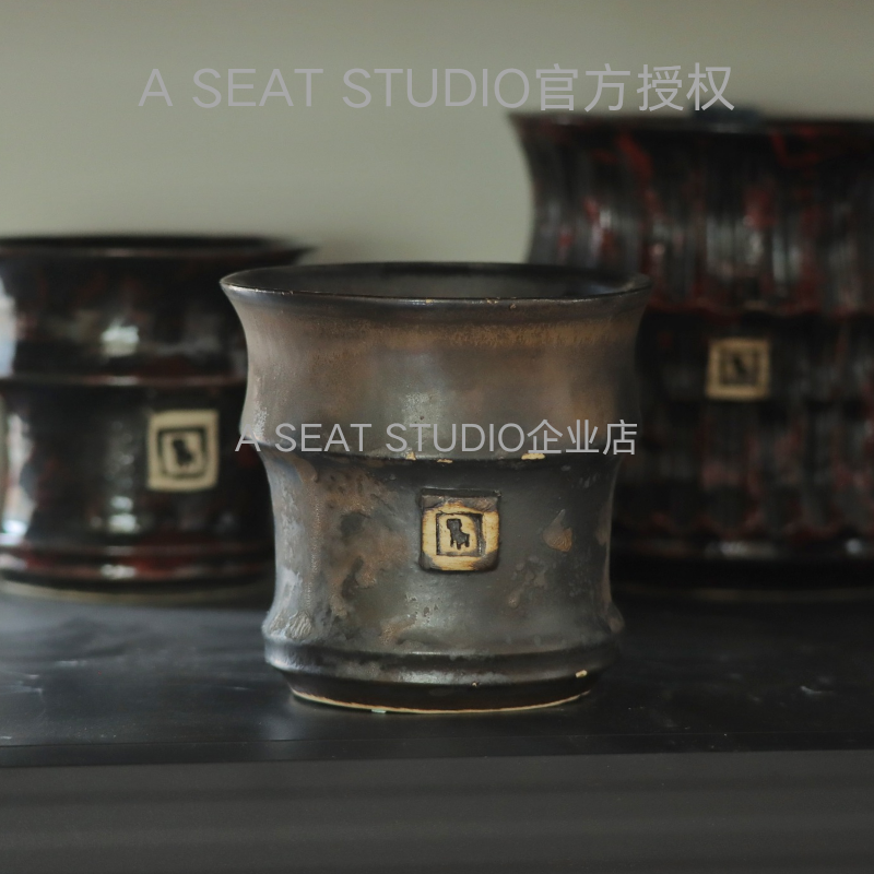 A SEAT STUDIO泰国进口竹节系列块根绿植手工花盆