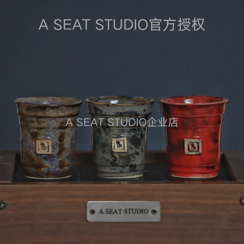 A SEAT STUDIO泰国进口复古日式粗陶块根绿植手工花盆