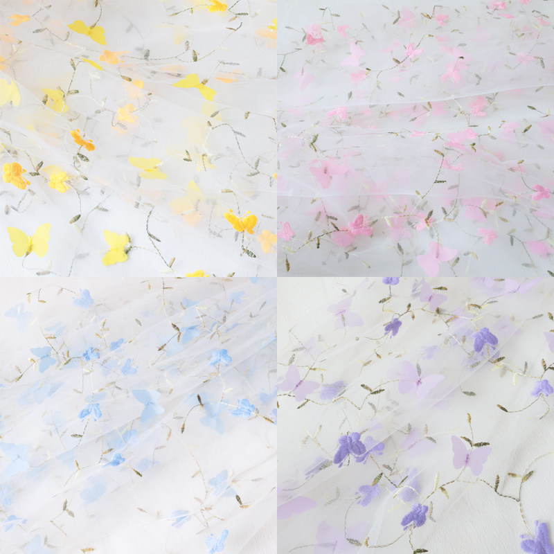 刺绣立体蝴蝶网纱鲜花花束包花纱手工diy儿童蓬蓬裙连衣裙面料,居家布艺,海绵垫/布料/面料/手工diy,淘宝优惠券,粉丝福利购,淘宝优惠卷