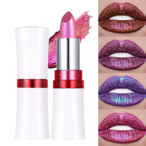 Radiation Metallic Blue Purple Chameleon Lipstick Glitter Di