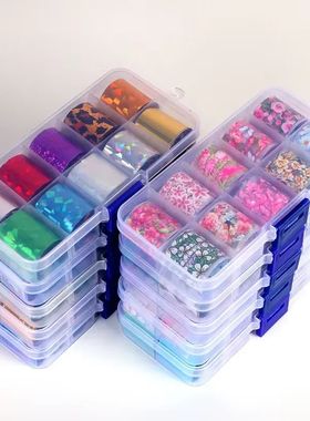 10Rolls Galaxy Nail Transfer Foils 105 Designs 2.5*60cm Flow