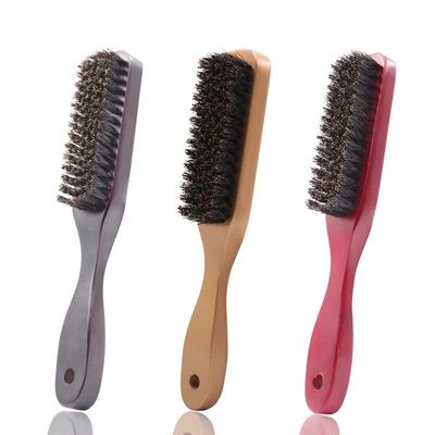 Wood Handle Boar Bristle Cleaning Brush Hairdressing Beard B