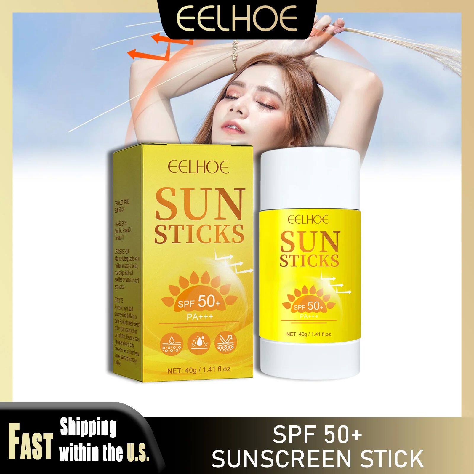 40g Coverage Sunscreen Stick SPF 50+ Anti-UV Moisturizing Pr