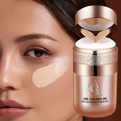 Air Cushion BB Cream Butterfly Powder Puff Moisturizing Foun
