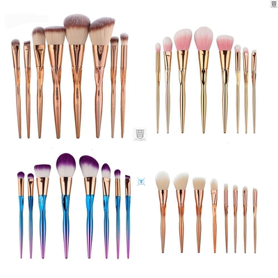 4/8pcs A Set  Metal Makeup Brushes Cosmetic Face Foundation