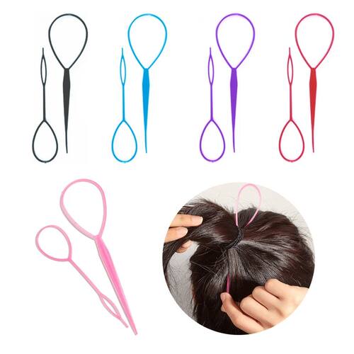 Popular 1SET Ponytail Creator Plastic Loop Styling Tools Pon
