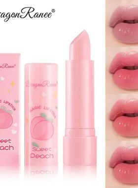 Color Changing Lip Balm Temperature Change Tinted Peach Lips