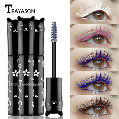 Color Mascara Waterproof Fast Dry Blue Purple Gold Black