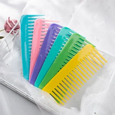 Rectangular Wide Tooth Comb Plastic Flat Comb Hair Massage S