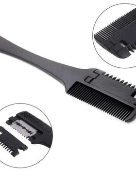 Black Handle Hair Brushes with Razor Blades Hair Cutting Com