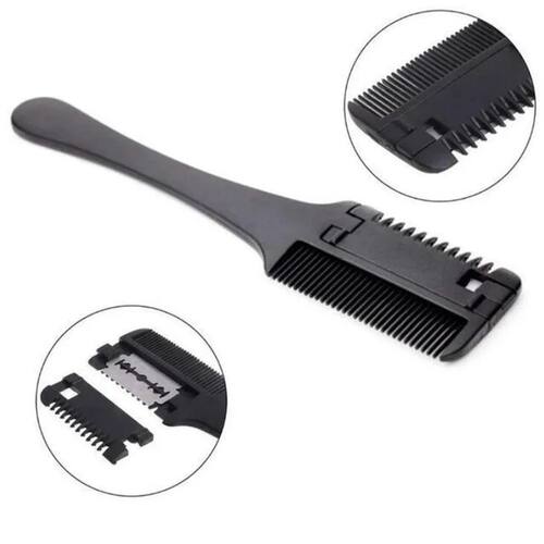 Black Handle Hair Brushes with Razor Blades Hair Cutting Com