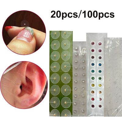 20Pcs/100Pcs Acupuncture Magnetic Beads Auricular Ear Sticke