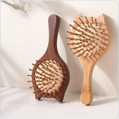 Baby Air Bag Hair Comb Wooden Mini Cute Combs for Kids Porta