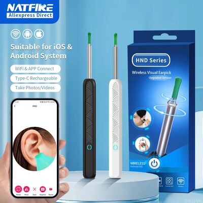Wireless Ear Wax Cleaner with Camera Safe Earwax Removal End