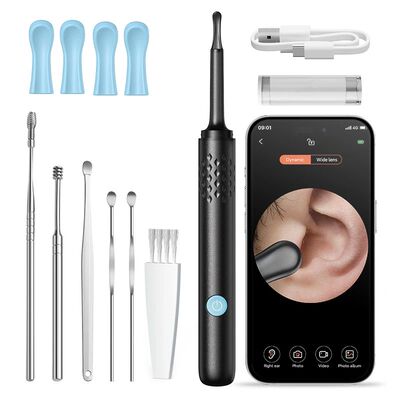 Ear Cleaner with Camera Set HD Ear Sticks Otoscope USB Charg