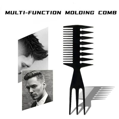 Big Teeth Double Side Tooth Combs Fish Bone Shape Hair Brush