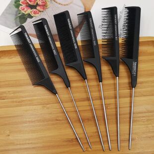 Hair Tail Combs Stainless Steel Salon Cut Styling Comb Spike