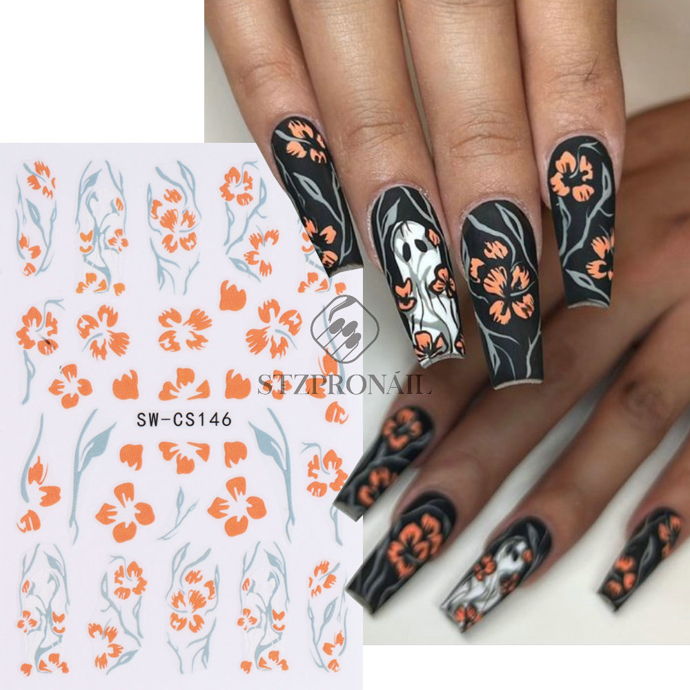 Halloween nail stickers 3D cartoon ghost spider web blood dr
