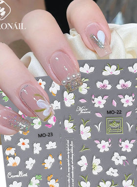 Camellia Hen Sticker Embossed Thin Tough Cherry Blossom Came