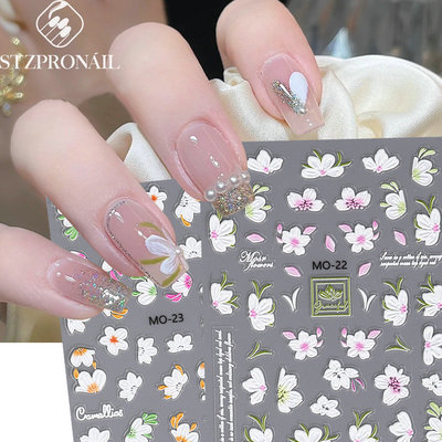 Camellia Hen Sticker Embossed Thin Tough Cherry Blossom Came