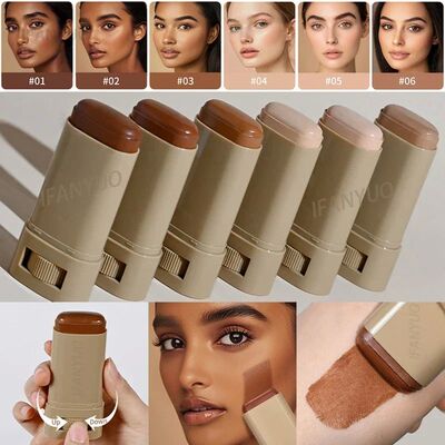 6Color Tinted Foundation Cream Stick Waterproof Lasting Oil-