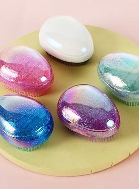 1pc Egg Seashell Shaped Scalp Massage Hair Brush Hair Care C