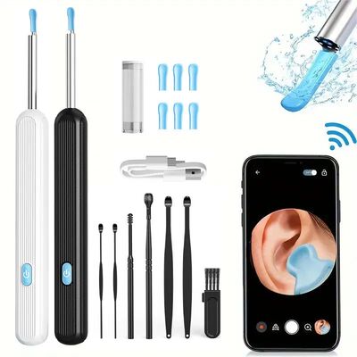 Ear Cleaner with Camera Set Ear Sticks Otoscope USB C Chargi