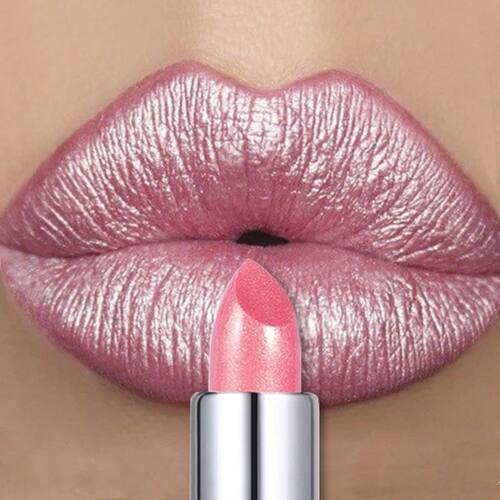 12 Colors Bold Intense Glitter Shiny Metallic Lipstick Pearl