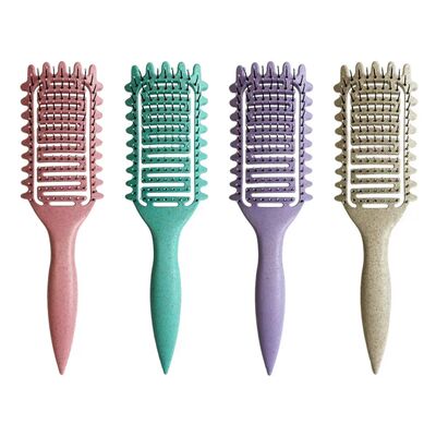 Curl Define Styling Brush Hollow Out Detangling Hair Brush T
