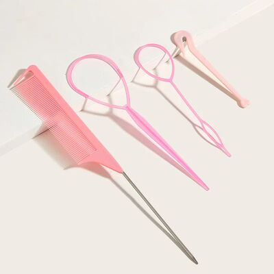4pcs/set Hairstyle Braiding Tools Pull-through Hair Needle H