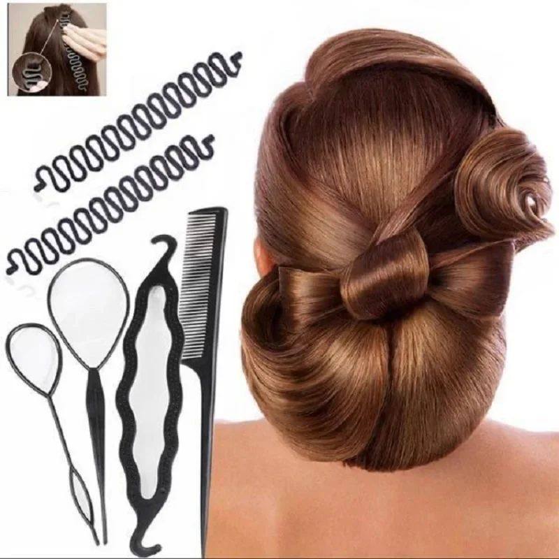 4pcs/set Women Hair Braids Tools Set Wave Hair Braiding Tool