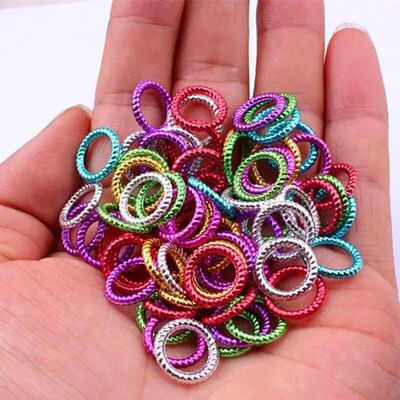 50pcs/set Long Hair Braid Beads Hair Clip Braids Colorful Dr