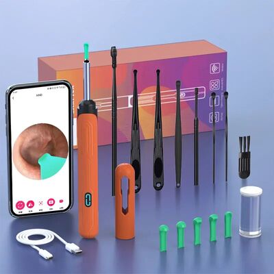 Ear Cleaner with Camera Set HD Ear Sticks Otoscope USB C Cha