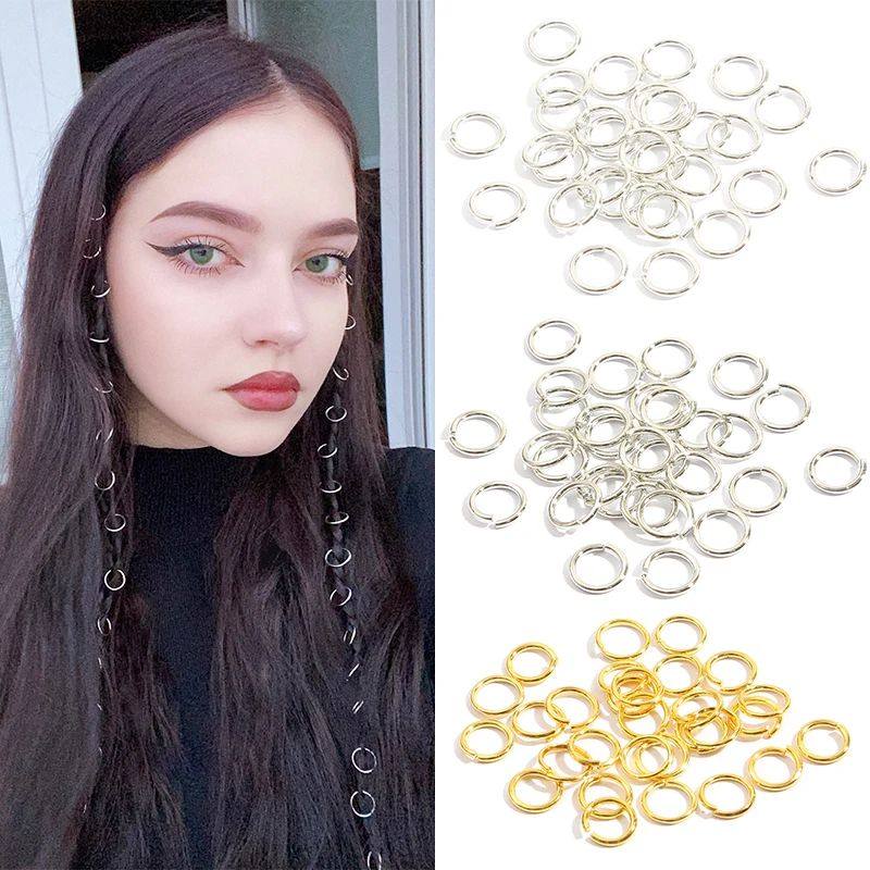 12mm 50Pcs Hair Braid Dread Dreadlock Beads Clips Charms Afr