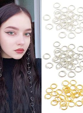 12mm 50Pcs Hair Braid Dread Dreadlock Beads Clips Charms Afr