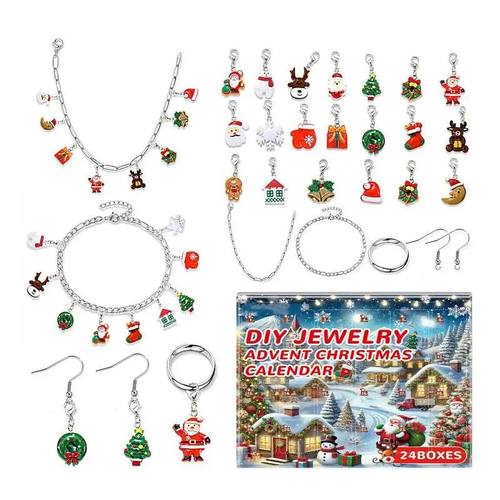 Christmas Jewelry Advent Calendar DIY Bracelet Making Kit Xm