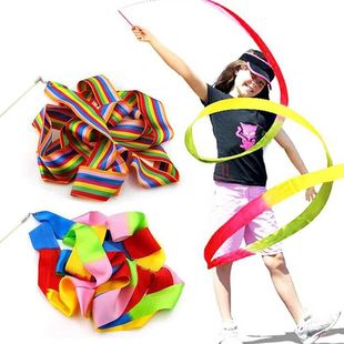 4m Artistic Gymnastics Ribbon with Rod Colorful Children Dan