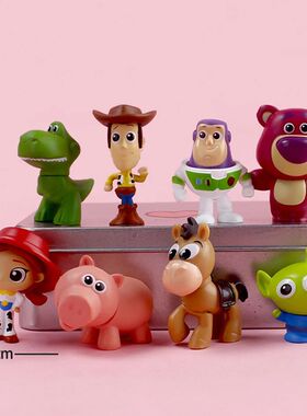 5cm 8pcs/set Toys Story 4 Woody Buzz Lightyear Action Figure