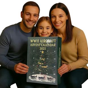 Calendar with WWII Mini Advent Acrylic Warbirds Aircraft