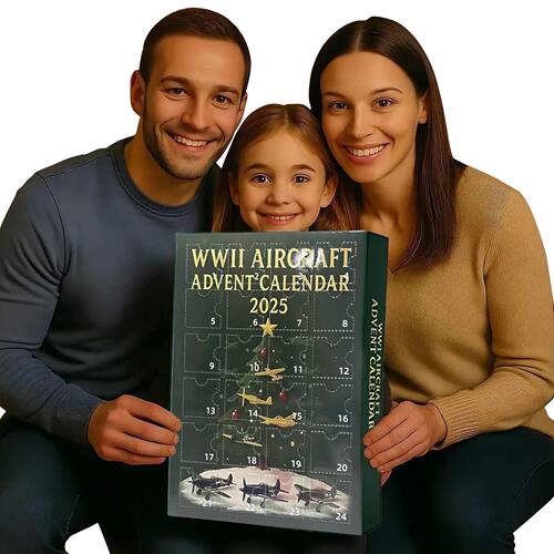 WWII Aircraft Advent Calendar with 2D Acrylic Mini Warbirds