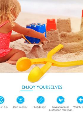 3D Round Shaped Snowball Clip Children Outdoor Plastic Winte