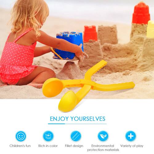 3D Round Shaped Snowball Clip Children Outdoor Plastic Winte