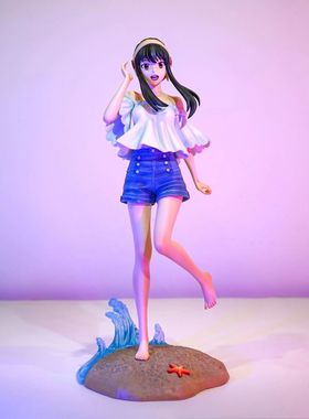 Anime spy playing house beach Joel 30CM GK Joel Fujie scene