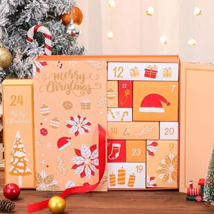24Pcs Empty Christmas Advent Calendar Boxes DIY Refillable C