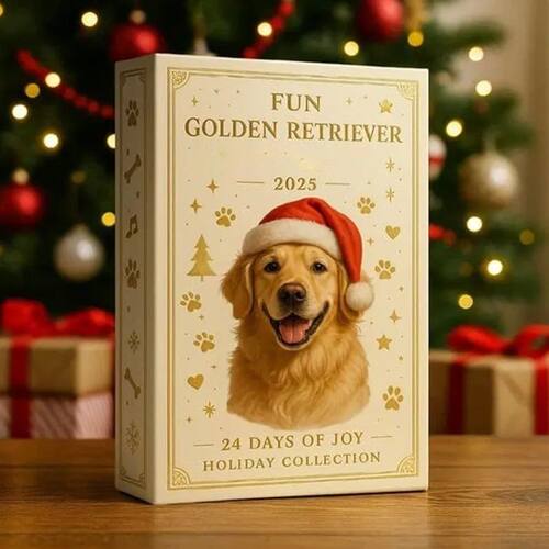 Dog Ornaments Christmas Festive Golden Retriever Advent Cale
