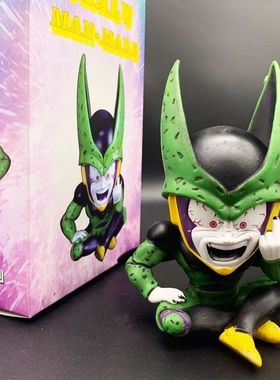 12cm Anime Dragon Ball Cute Cell Sitting Posture Erect Middl
