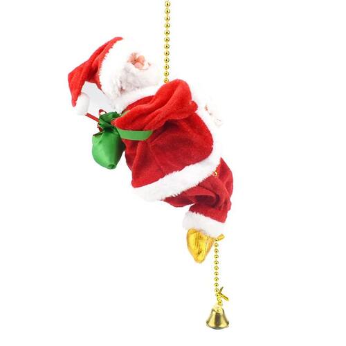 Climbing Beads Santa Claus Music Electric Doll Rope Christma